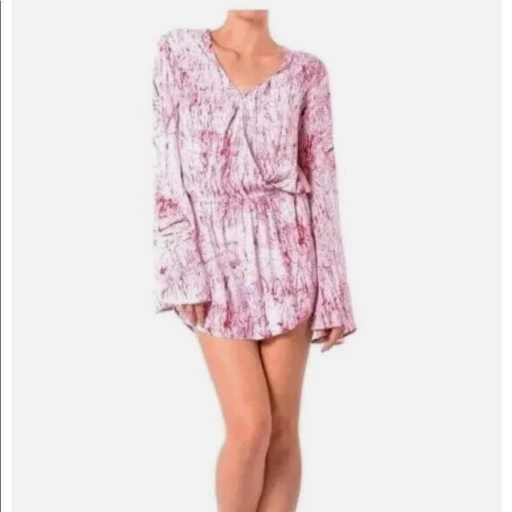 BETRO SIMONE Red White Romper Long Sleeve Medium